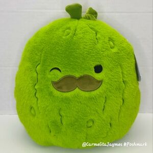 CHARLES 🥒 16" Excl. Green Furry Pickle w Mustache FuzzAMallow Squishmallow NWT